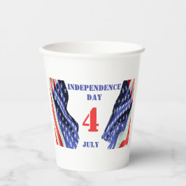 Vasos De Papel Banderas de Estados Unidos por el Día de la Indepe