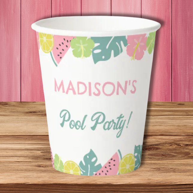 Vasos De Papel Banner del fiesta del grupo de Chicas retro (Subido por el creador)