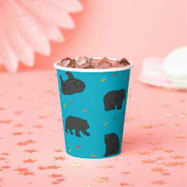 Vasos De Papel Baños negros