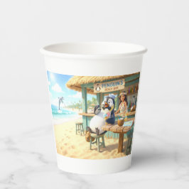 Vasos De Papel Bar de playa del pingüino