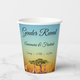 Vasos De Papel Barco de vela con revelación de género