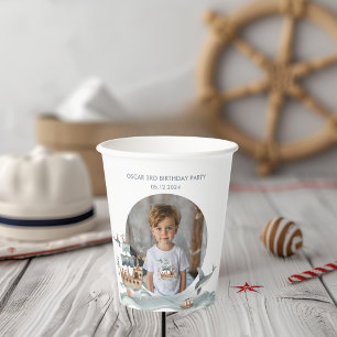 Vasos De Papel Barco pirata con Fiesta de niños animales
