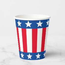 Vasos De Papel Barras y Estrellas