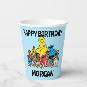 Vasos De Papel Barrio Sésamo Cumpleaños feliz de Sesame Pals