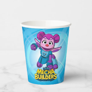 Vasos De Papel Barrio Sésamo Edificios Mecha Abby En Acción