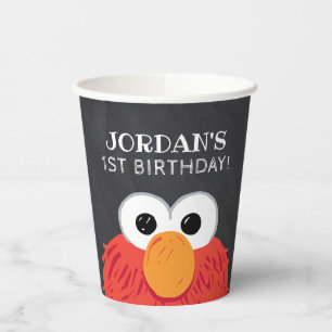 Vasos De Papel Barrio Sésamo   Elmo Birthday Chalkboard