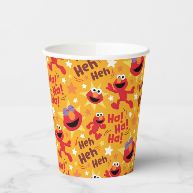 Vasos De Papel Barrio Sésamo | Elmo Ha! ¡Ja! ¡Ja! Diseño (Izquierda)