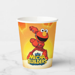 Vasos De Papel Barrio Sésamo Mecha Builders Elmo