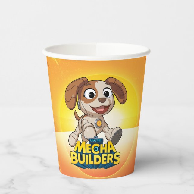 Vasos De Papel Barrio Sésamo | Mecha Construye Tango En Acción (Izquierda)