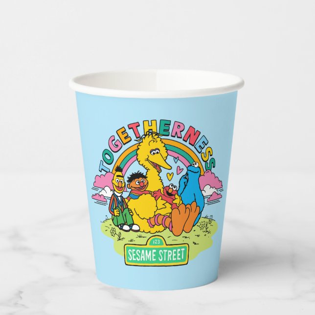Vasos De Papel Barrio Sésamo | Multitud (Izquierda)