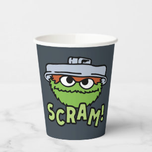 Vasos De Papel Barrio Sésamo Oscar el Grouch Scram!