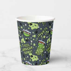 Vasos De Papel Barrio Sésamo   Oscar el patrón de frase de grupo