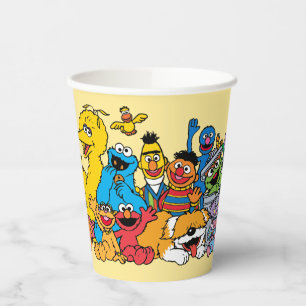Vasos De Papel Barrio Sésamo Retrato de grupo Sesame Pals