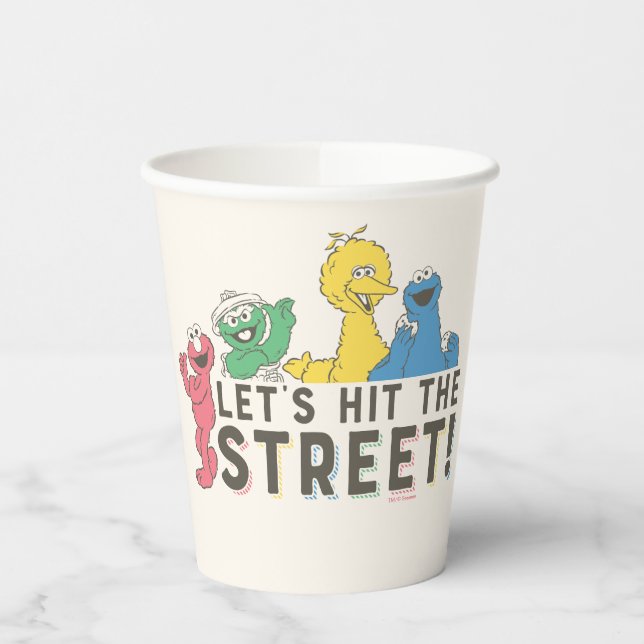 Vasos De Papel Barrio Sésamo | ¡Vamos a la calle! (Izquierda)