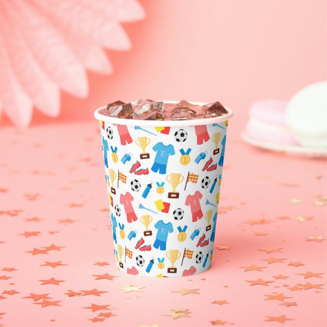 Vasos De Papel Baseball sports Pattern  (in situ)