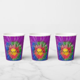 Vasos De Papel Bat Bat Mitzvah Paper Cup Colores elegantes