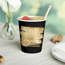 Vasos De Papel Bat Bat Mitzvah Paper Cup Elegante Gold
