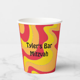 Vasos De Papel Bat Bat Mitzvah Paper Cup Hippie Waves