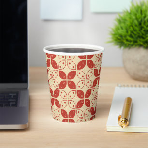 Vasos De Papel Batik Kawung, patrón indonesio, javanés, etnia