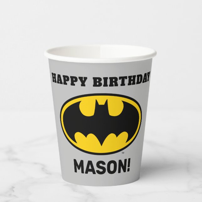 Vasos De Papel Batman - Ciudad Gótica | Cumpleaños (Izquierda)
