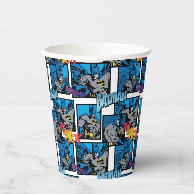 Vasos De Papel Batman Knight FX - Patrón 30A Thwack/Fwoshh (Anverso)