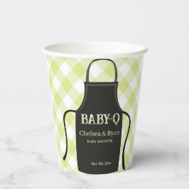Vasos De Papel Bbq Gingham Baby shower 