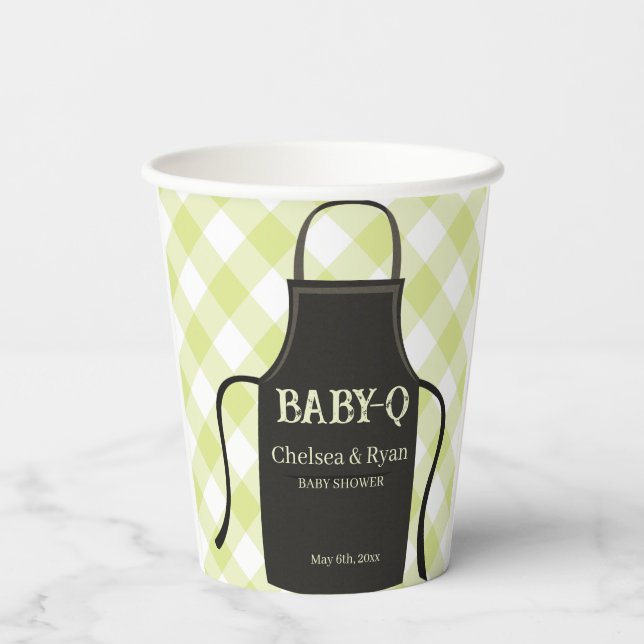 Vasos De Papel Bbq Gingham Baby shower  (Reverso )