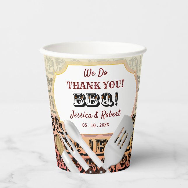 Vasos De Papel BBQ Grilling Party Favorito (Anverso)