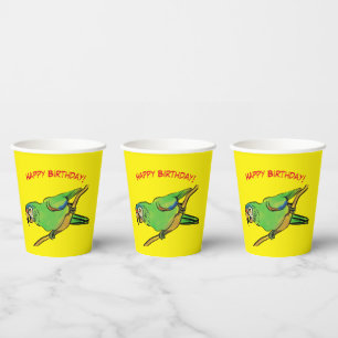 Vasos De Papel BE feliz papeleta de loro