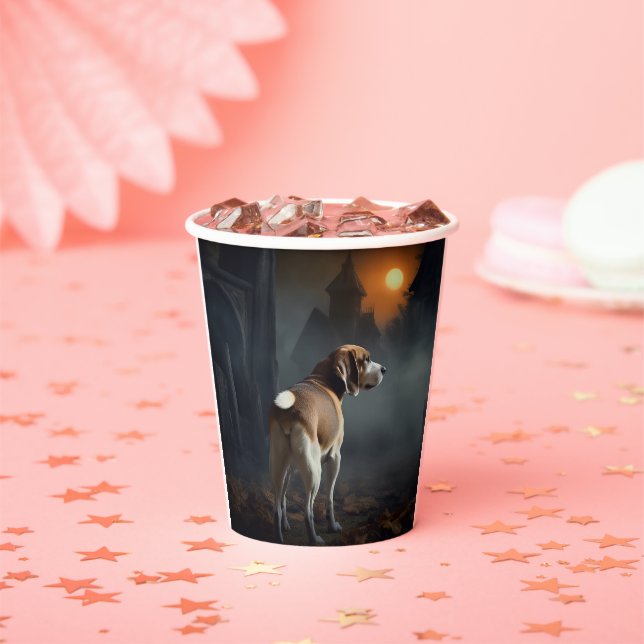 Vasos De Papel Beagle Halloween Espantoso  (in situ)