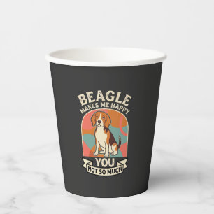 Vasos De Papel Beagle Me Hace Feliz A Ti No Tanto Perro