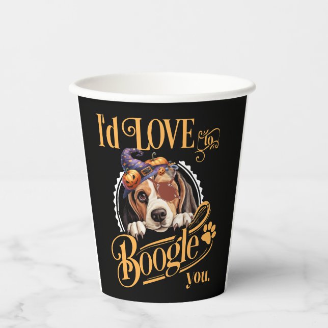 Vasos De Papel Beagle Mom Halloween Dog Lover (Anverso)