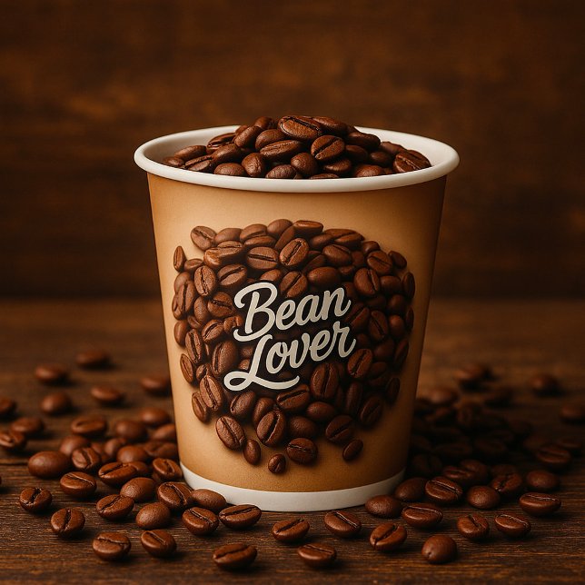 Vasos De Papel Bean Lover Coffee Beans (Subido por el creador)