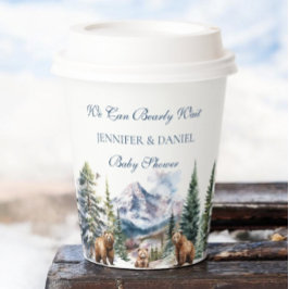 Vasos De Papel Bear Adventure Snow Mountain Winter Bearly Wait