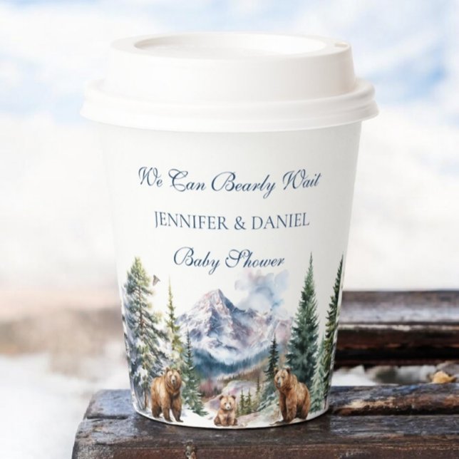 Vasos De Papel Bear Adventure Snow Mountain Winter Bearly Wait (Subido por el creador)