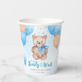 Vasos De Papel Bear Wait baby water