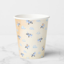 Vasos De Papel Bearly Wait Flying Bear & Cloud Baby Shower