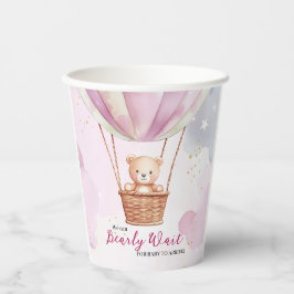 Vasos De Papel Bearly Wait Hot Air Balloon Baby Shower