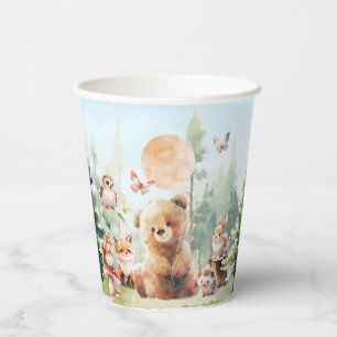 Vasos De Papel Beary Cute Woodland Baby Shower