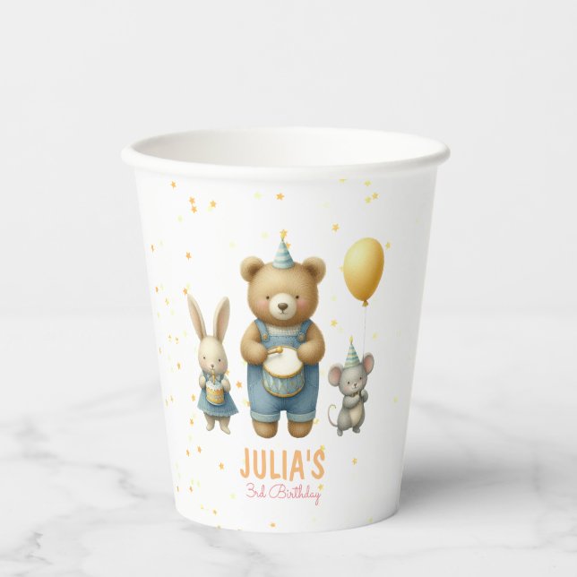 Vasos De Papel Beary Special Birday Bash (Anverso)