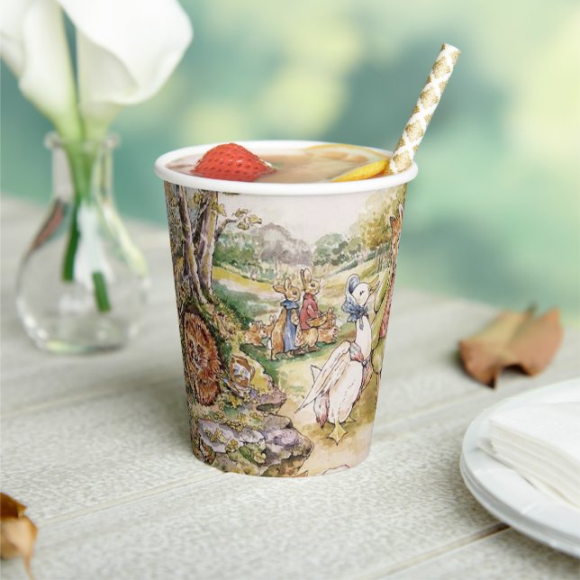 Vasos De Papel Beatrix Potter Cute Peter y sus amigos (in situ)