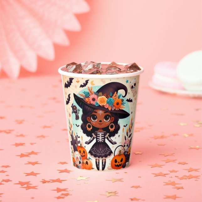 Vasos De Papel Beautiful little witch halloween party (in situ)