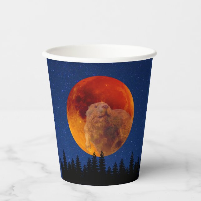 Vasos De Papel Beaver Moon en noviembre (Anverso)