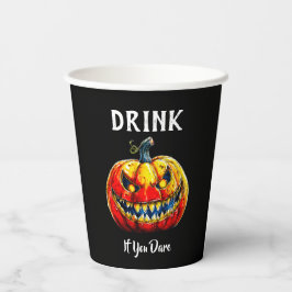 Vasos De Papel Bebe Black Drink si te atreves Halloween Calabaza