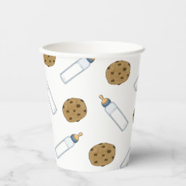 Vasos De Papel Bebé Botella Leche y Cookies Baby Shower