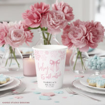 Bebé con Lazo Rosa Está Hace Frío Afuera Shower de