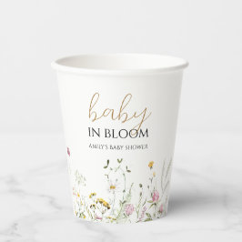 Vasos De Papel Bebé en Bloom Shower flores silvestres taza de pap