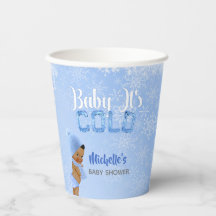 Bebé Es Frío Copo de Nieve Azul Niño Ducha