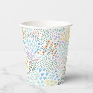 Vasos De Papel Bebé Floral Moderno En Baby Shower En Bloom