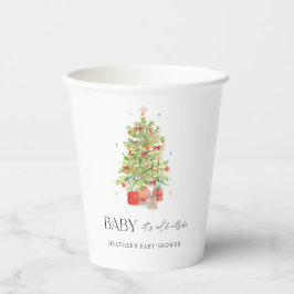 Vasos De Papel Bebé, frío fuera de Navidades Baby Shower